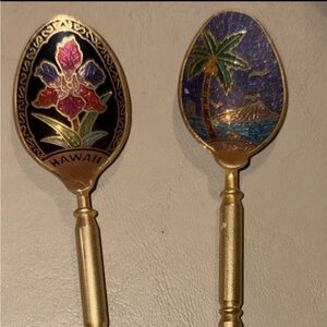 Gold Hawaii Decorative Serving Spoons - Set of 2